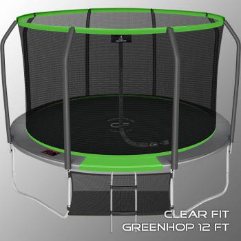 Каркасный батут Clear Fit GreenHop 12Ft с сеткой спортдоставка - Спортивные силовые и кардио тренажеры . Спортивный тренажёр в Екатеринбурге