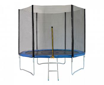 Батут с сеткой DFC PELPO 8ft с лестницей, BLUE GBT-8B s-dostavka - Спортивные силовые и кардио тренажеры . Спортивный тренажёр в Екатеринбурге