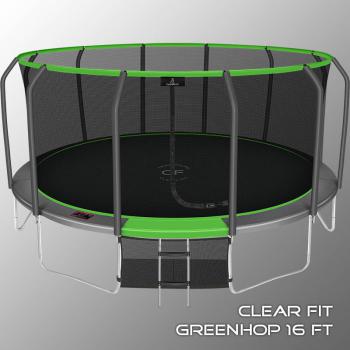 Каркасный батут Clear Fit GreenHop 16Ft спортдоставка - Спортивные силовые и кардио тренажеры . Спортивный тренажёр в Екатеринбурге