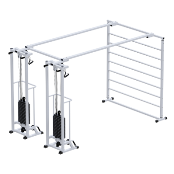 Профессиональный тренажер Биотонус-2+шведская стенка стек 2х75кг Sabirgym SG088.2х2400*75 реабилитация для кинезитерапии vasil - Спортивные силовые и кардио тренажеры . Спортивный тренажёр в Екатеринбурге