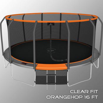 Каркасный батут Clear Fit OrangeHop 16Ft уличный спорт доставка - Спортивные силовые и кардио тренажеры . Спортивный тренажёр в Екатеринбурге