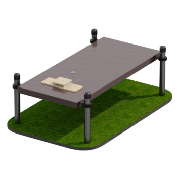 Помост для выполнения испытания Сгибание-разгибание рук в упоре лежа Sabirgym SGAV110 - Спортивные силовые и кардио тренажеры . Спортивный тренажёр в Екатеринбурге