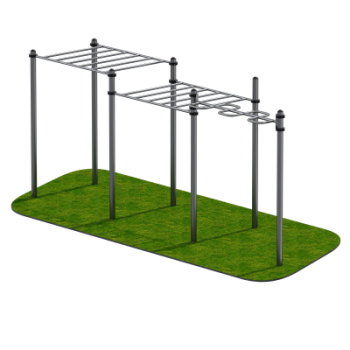 Уличный тренажер для инвалидов Двойной рукоход и змейка Sabirgym SGINVAR104 vasilgym - Спортивные силовые и кардио тренажеры . Спортивный тренажёр в Екатеринбурге