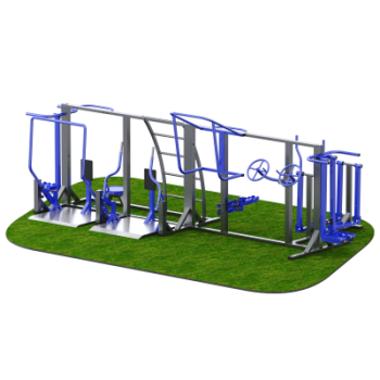 Уличный тренажерный комплекс на раме Sabirgym SGINVAR410 Реабилитационный - Спортивные силовые и кардио тренажеры . Спортивный тренажёр в Екатеринбурге