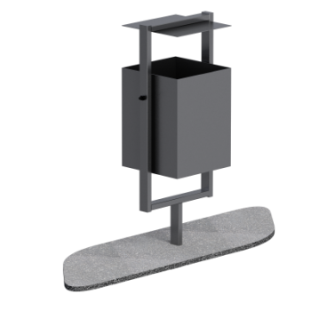 Урна с крышкой Sabirgym SGLS007 металлическая уличная - Спортивные силовые и кардио тренажеры . Спортивный тренажёр в Екатеринбурге