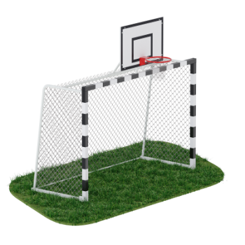 Ворота для минифутбола + стойка для баскетбола Sabirgym SGMS080.1 - Спортивные силовые и кардио тренажеры . Спортивный тренажёр в Екатеринбурге