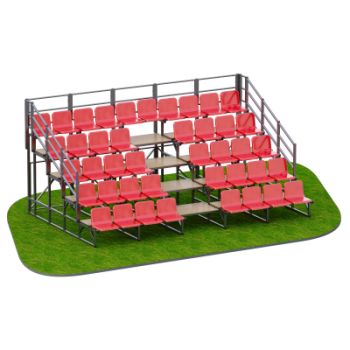 Трибуна на 42места Sabirgym SGMS112 сборно-разборная металлическая с пластиковыми сиденьями - Спортивные силовые и кардио тренажеры . Спортивный тренажёр в Екатеринбурге