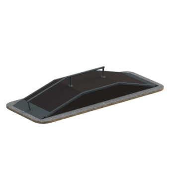 Фанбокс с рейлом Sabirgym SGSPM3001L трюковой элемент для скейт-парка - Спортивные силовые и кардио тренажеры . Спортивный тренажёр в Екатеринбурге