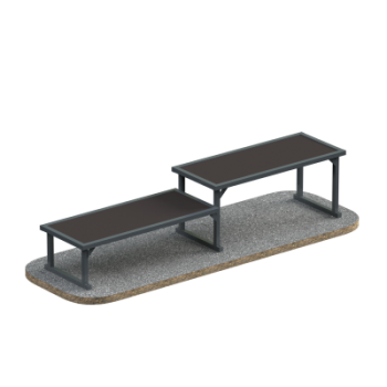 Скамья двухуровневая Sabirgym SGSPM4012L элемент для прыжков для скейт-парков - Спортивные силовые и кардио тренажеры . Спортивный тренажёр в Екатеринбурге