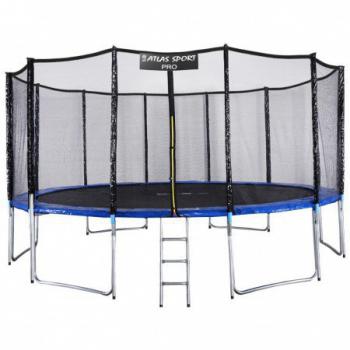 Батут Atlas Sport 490 см 16ft PRO BLUE swat - Спортивные силовые и кардио тренажеры . Спортивный тренажёр в Екатеринбурге