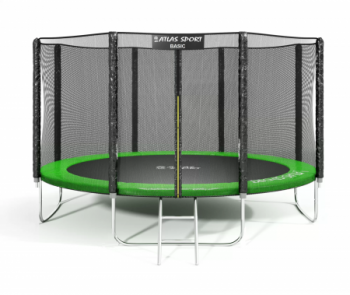 Батут Atlas Sport 435 см 14ft Basic GREEN blackstep - Спортивные силовые и кардио тренажеры . Спортивный тренажёр в Екатеринбурге